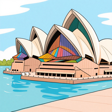 手绘悉尼歌剧院