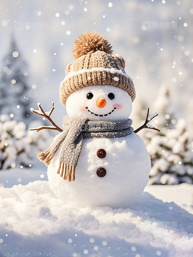 高清大图下载【趣麦麦图】冬季冬天可爱雪人25