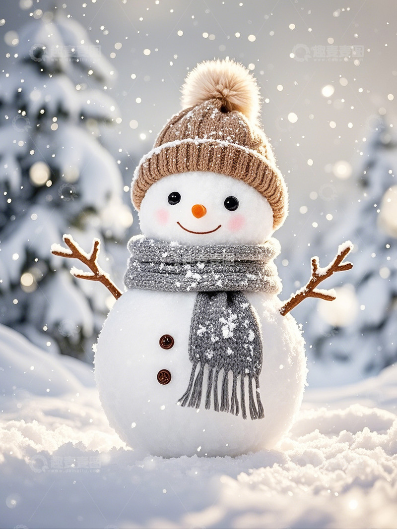 高清大图下载【趣麦麦图】冬季冬天可爱雪人22