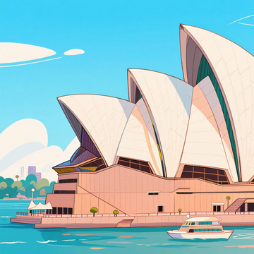 手绘悉尼歌剧院2