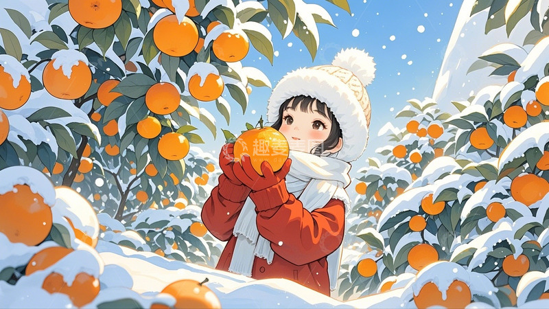 高清大图下载【趣麦麦图】冬季可爱女孩5