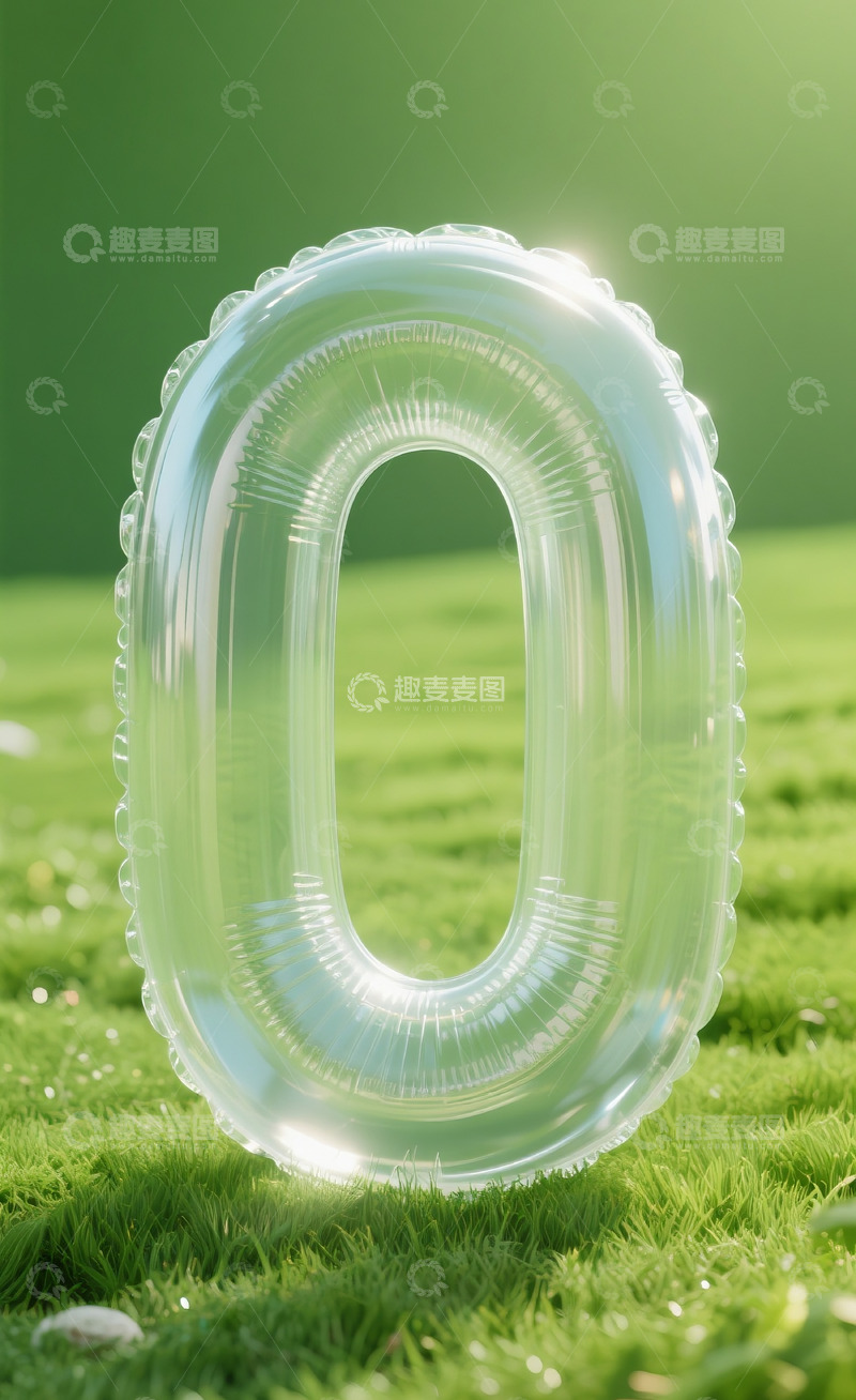 高清大图下载【趣麦麦图】透明充气数字01