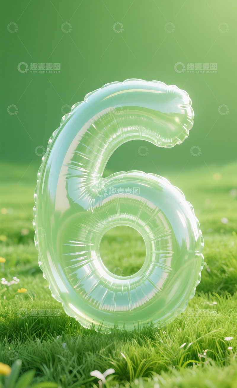 高清大图下载【趣麦麦图】透明充气数字61