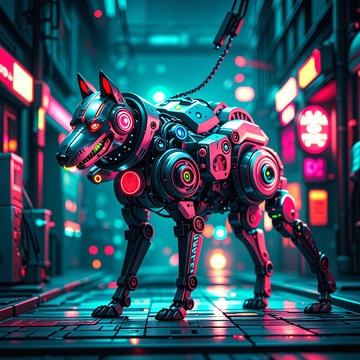 赛博朋克风机械狗6