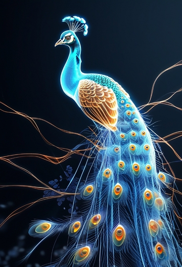 赛博朋克风孔雀5
