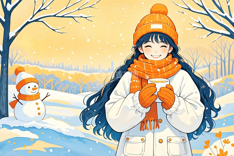 高清大图下载【趣麦麦图】冬季可爱女孩2