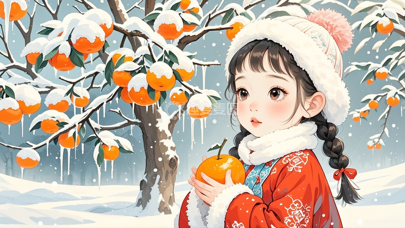 高清大图下载【趣麦麦图】冬季可爱女孩7