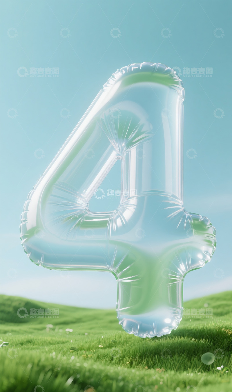 高清大图下载【趣麦麦图】透明充气数字41
