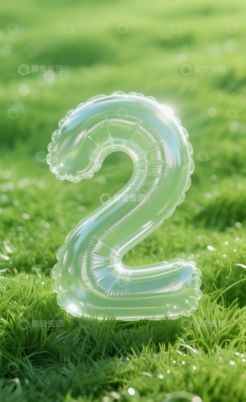 高清大图下载【趣麦麦图】透明充气数字23
