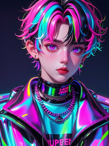 赛博朋克风美女4