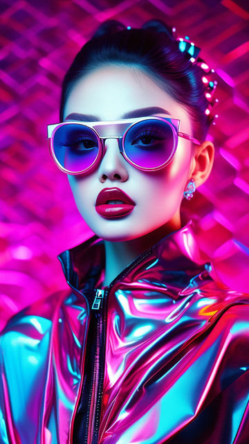 赛博朋克风美女7