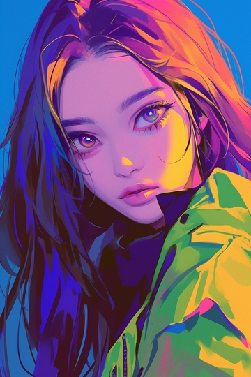 赛博朋克风美女2