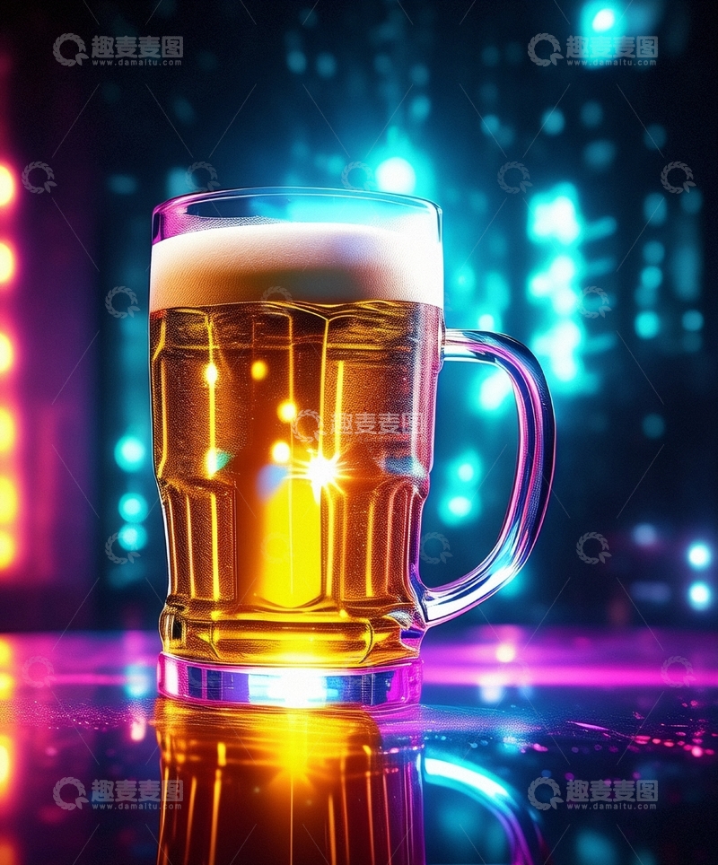 高清大图下载【趣麦麦图】啤酒酒水扎啤4