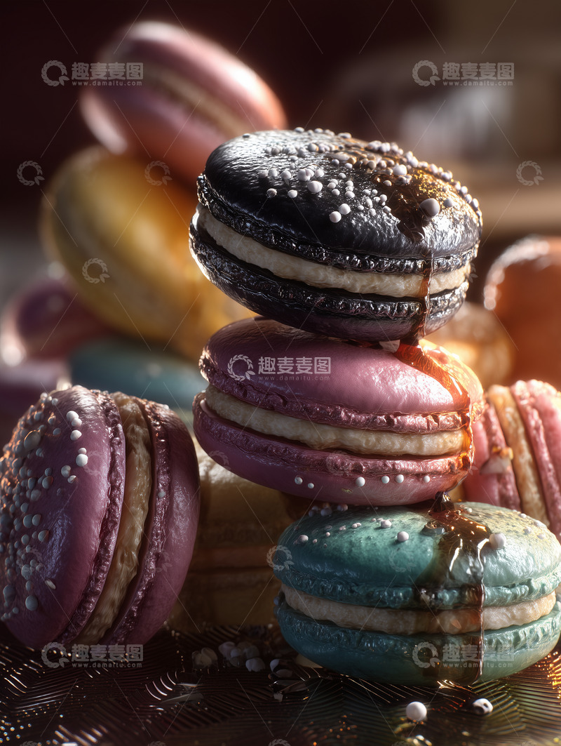 高清大图下载【趣麦麦图】马卡龙甜点摄影图37