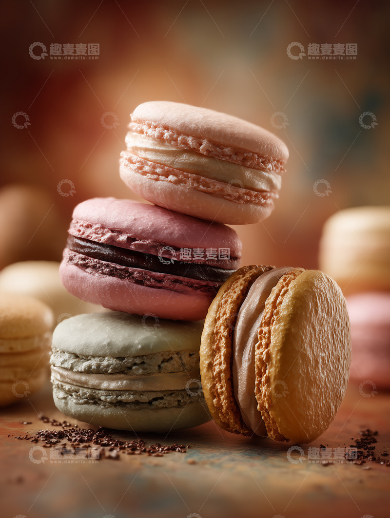 高清大图下载【趣麦麦图】马卡龙甜点摄影图49