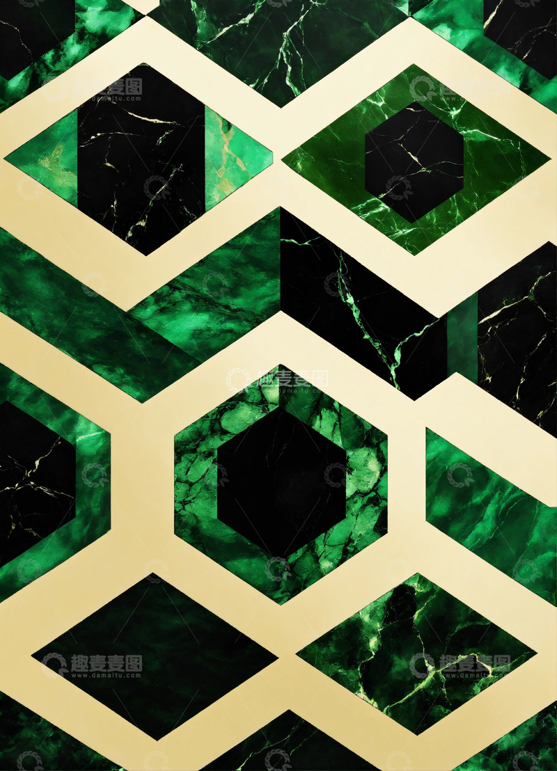 高清大图下载【趣麦麦图】绿色大理石纹理AI壁纸高清图片背景素材8