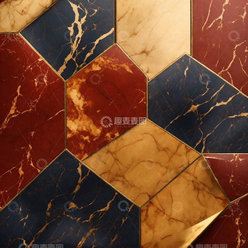 高清大图下载【趣麦麦图】橙色大理石纹理AI壁纸高清图片背景素材4