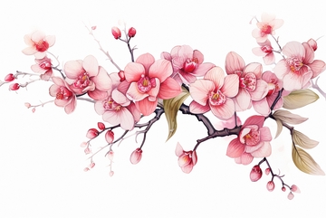 国潮水墨兰花18