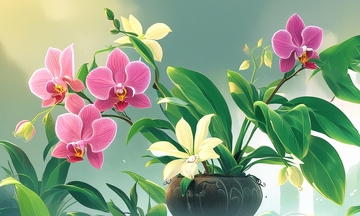 国潮水墨兰花19