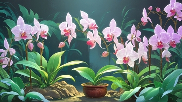 国潮水墨兰花21