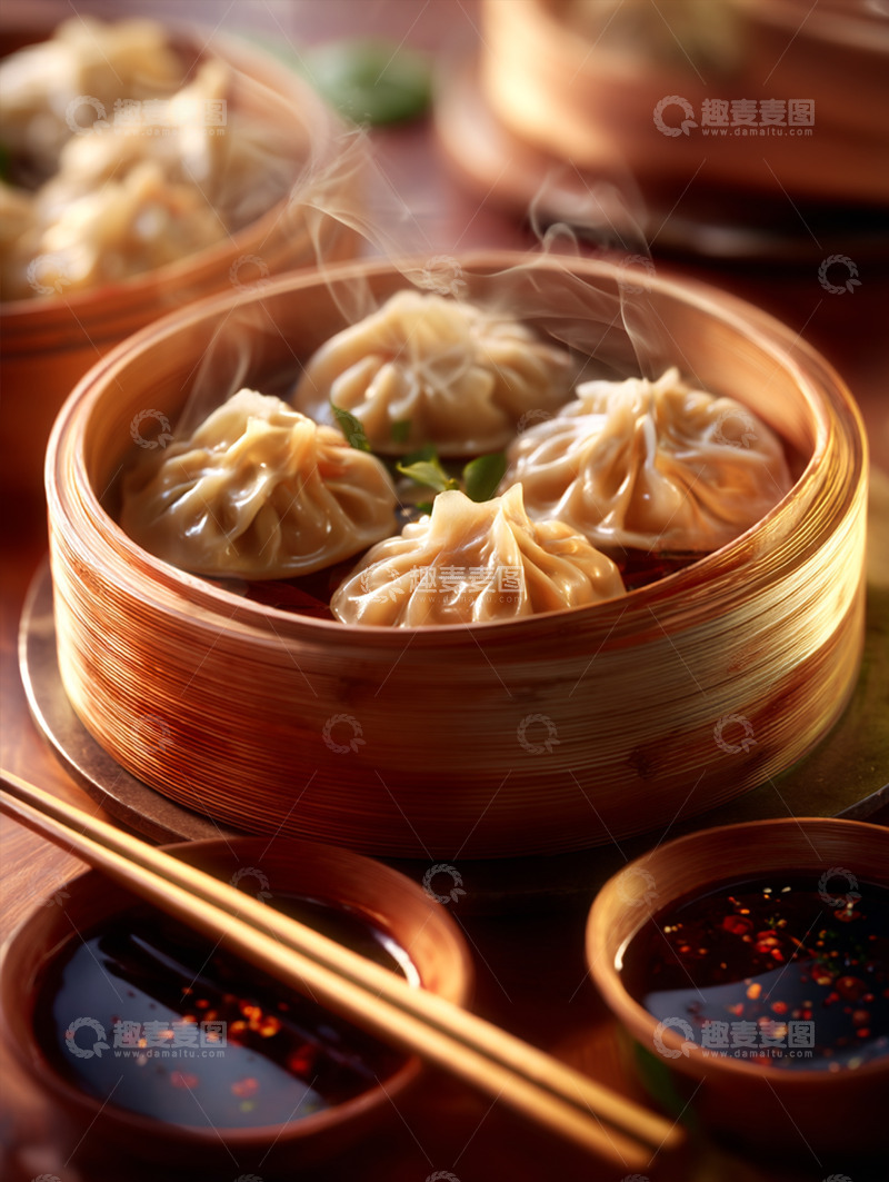 高清大图下载【趣麦麦图】美味小笼包摄影图11