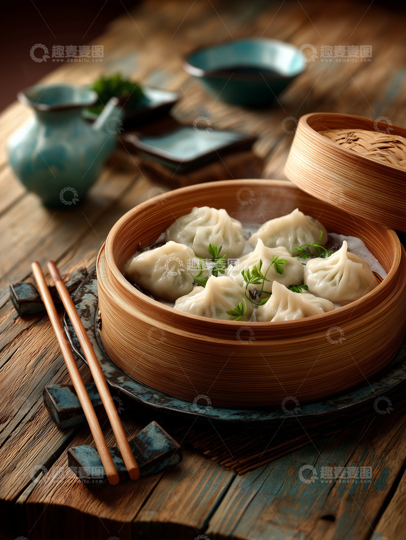 高清大图下载【趣麦麦图】美味小笼包摄影图10