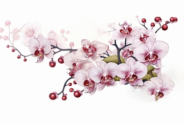 国潮水墨兰花17