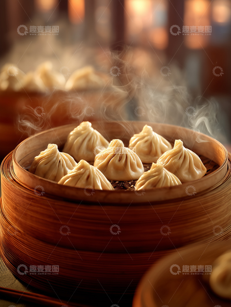 高清大图下载【趣麦麦图】美味小笼包摄影图6