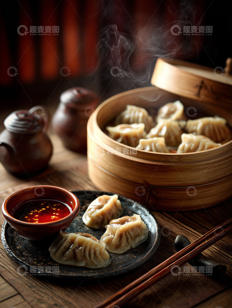 高清大图下载【趣麦麦图】美味蒸饺摄影图6