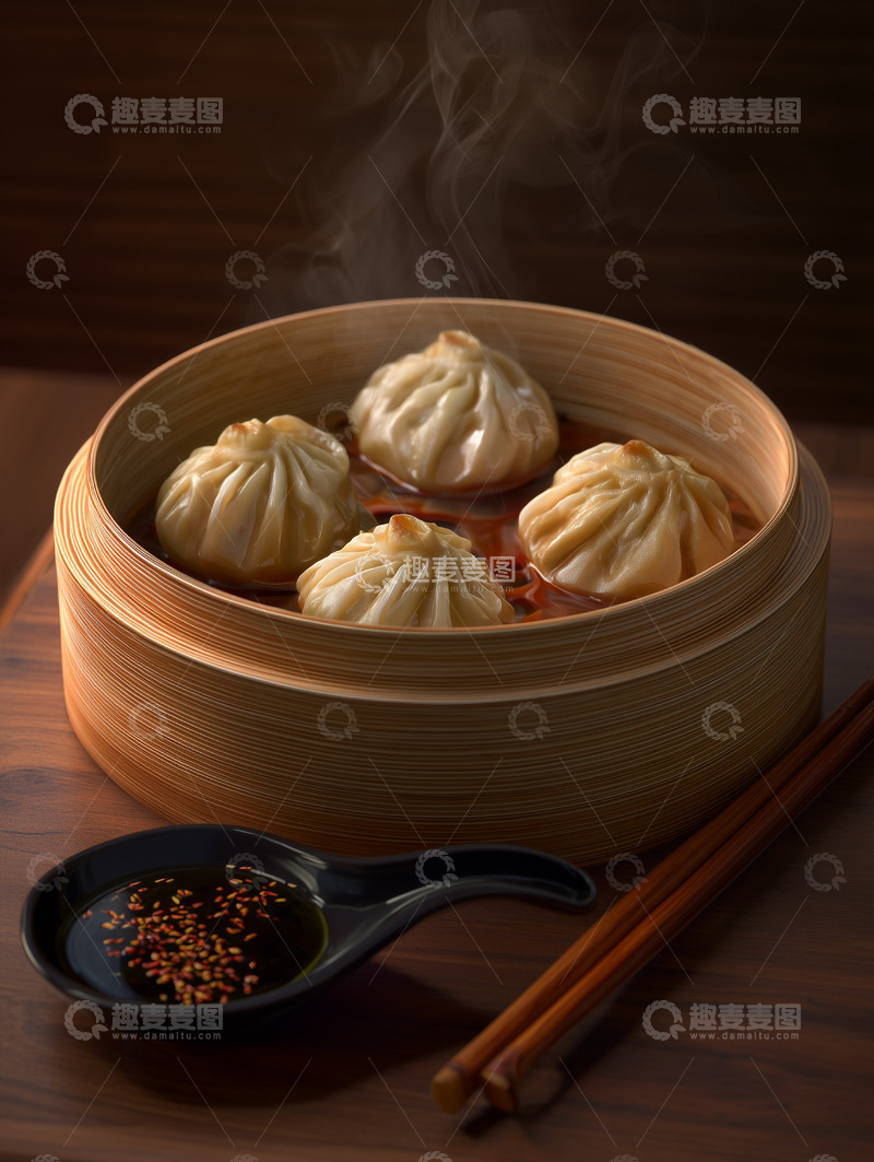 高清大图下载【趣麦麦图】美味小笼包摄影图38