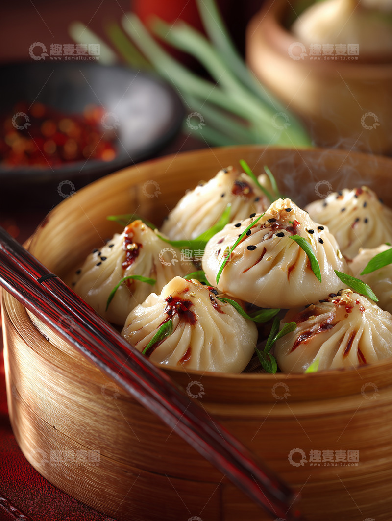 高清大图下载【趣麦麦图】美味小笼包摄影图15