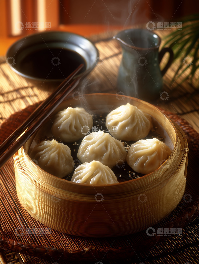 高清大图下载【趣麦麦图】美味小笼包摄影图14