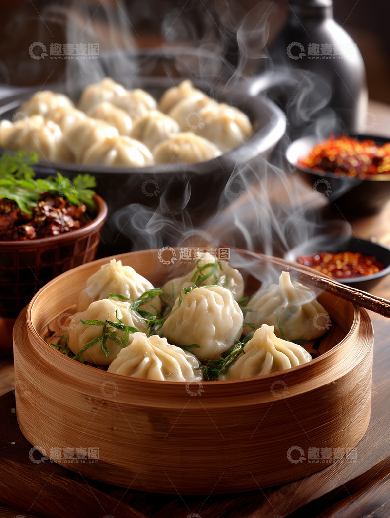 高清大图下载【趣麦麦图】美味小笼包摄影图24