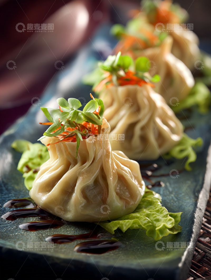 高清大图下载【趣麦麦图】美味小笼包摄影图5