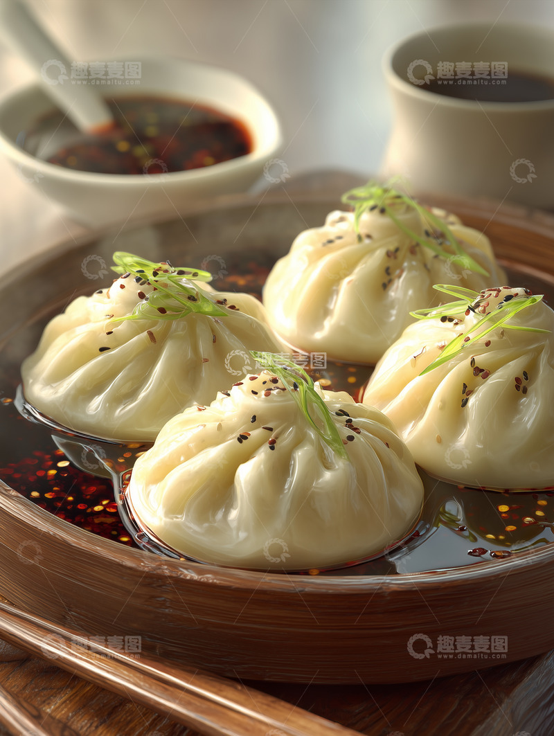 高清大图下载【趣麦麦图】美味小笼包摄影图