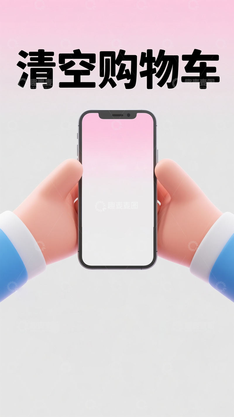 高清大图下载【趣麦麦图】618购物狂欢节手机购物清空购物车