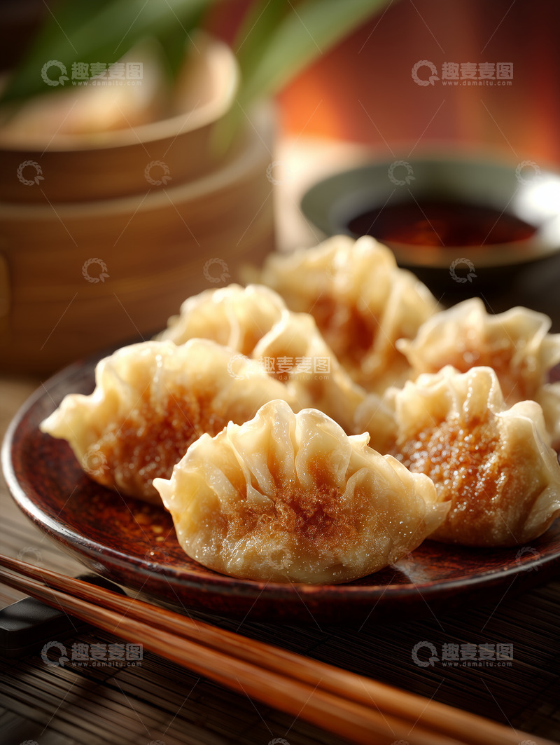 高清大图下载【趣麦麦图】美味煎饺摄影图9