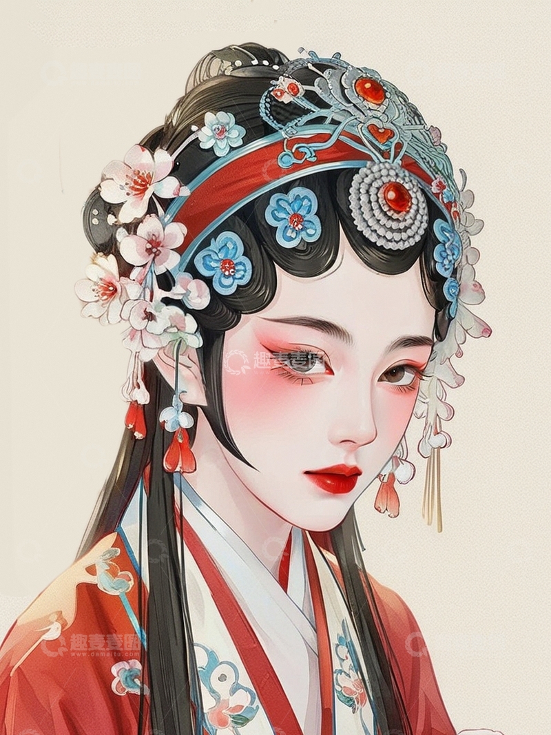 高清大图下载【趣麦麦图】京剧戏曲人物