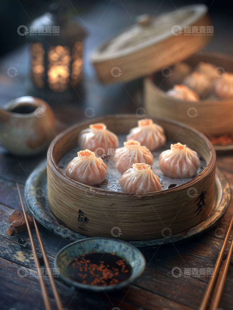 高清大图下载【趣麦麦图】美味小笼包摄影图31