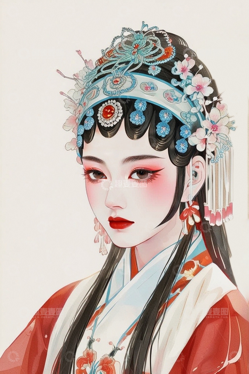 高清大图下载【趣麦麦图】京剧戏曲人物8