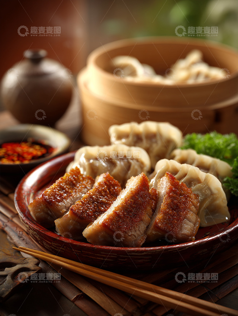 高清大图下载【趣麦麦图】美味煎饺摄影图11
