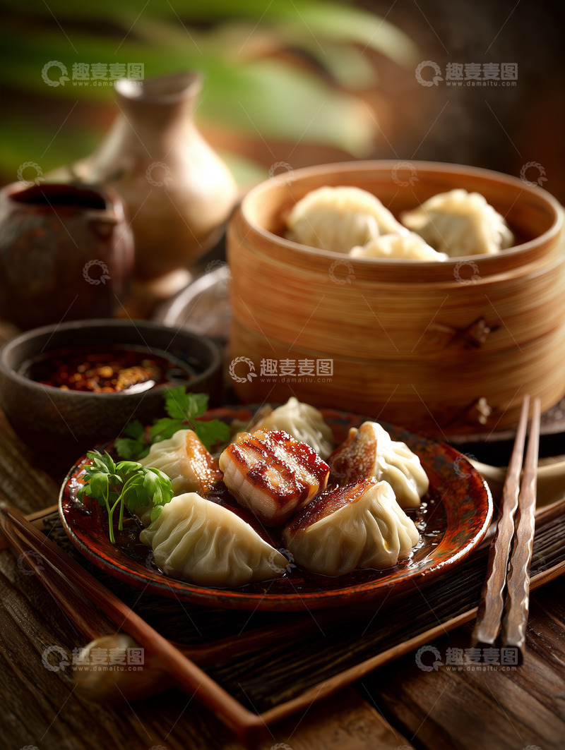 高清大图下载【趣麦麦图】美味煎饺摄影图8