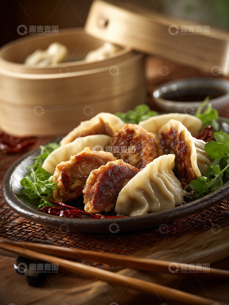 高清大图下载【趣麦麦图】美味煎饺摄影图14