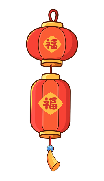 矢量喜庆灯笼串装饰插画1