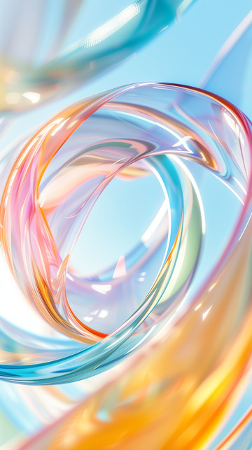 玻璃螺旋炫彩背景图