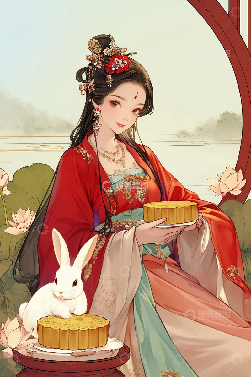 高清大图下载【趣麦麦图】中秋节嫦娥人物82