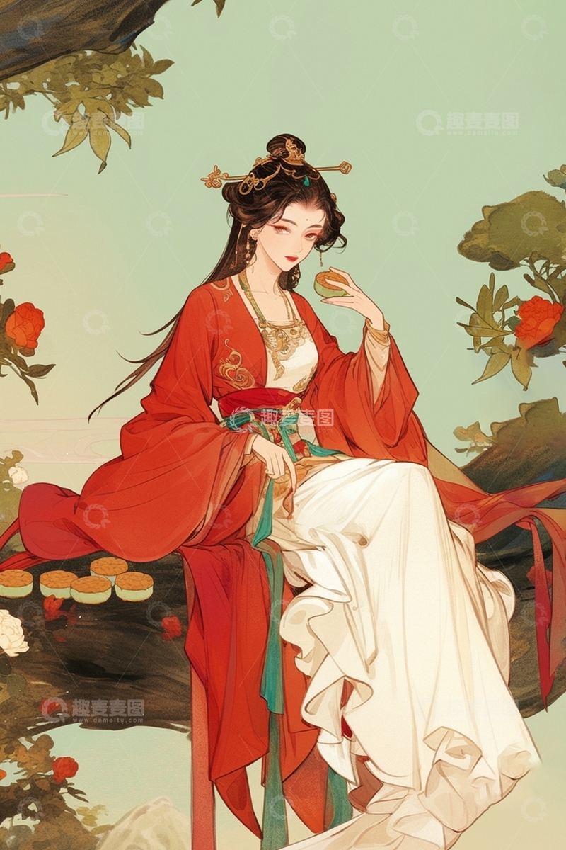 高清大图下载【趣麦麦图】中秋节嫦娥人物73