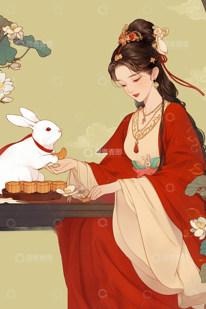 高清大图下载【趣麦麦图】中秋节嫦娥人物89