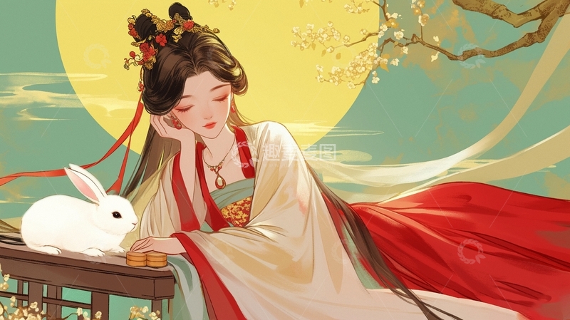 高清大图下载【趣麦麦图】中秋节嫦娥人物91