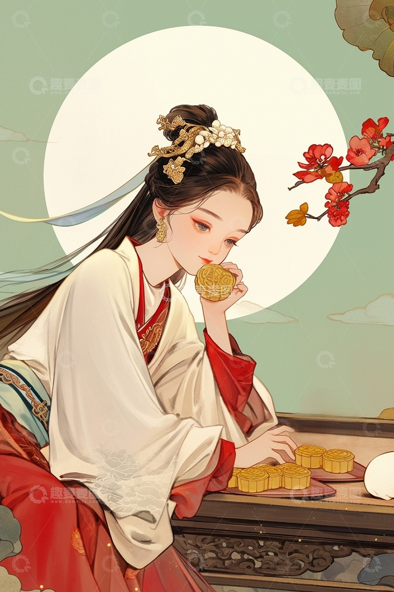 高清大图下载【趣麦麦图】中秋节嫦娥人物88
